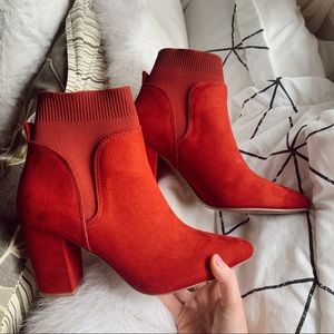 Red Ankle Booties